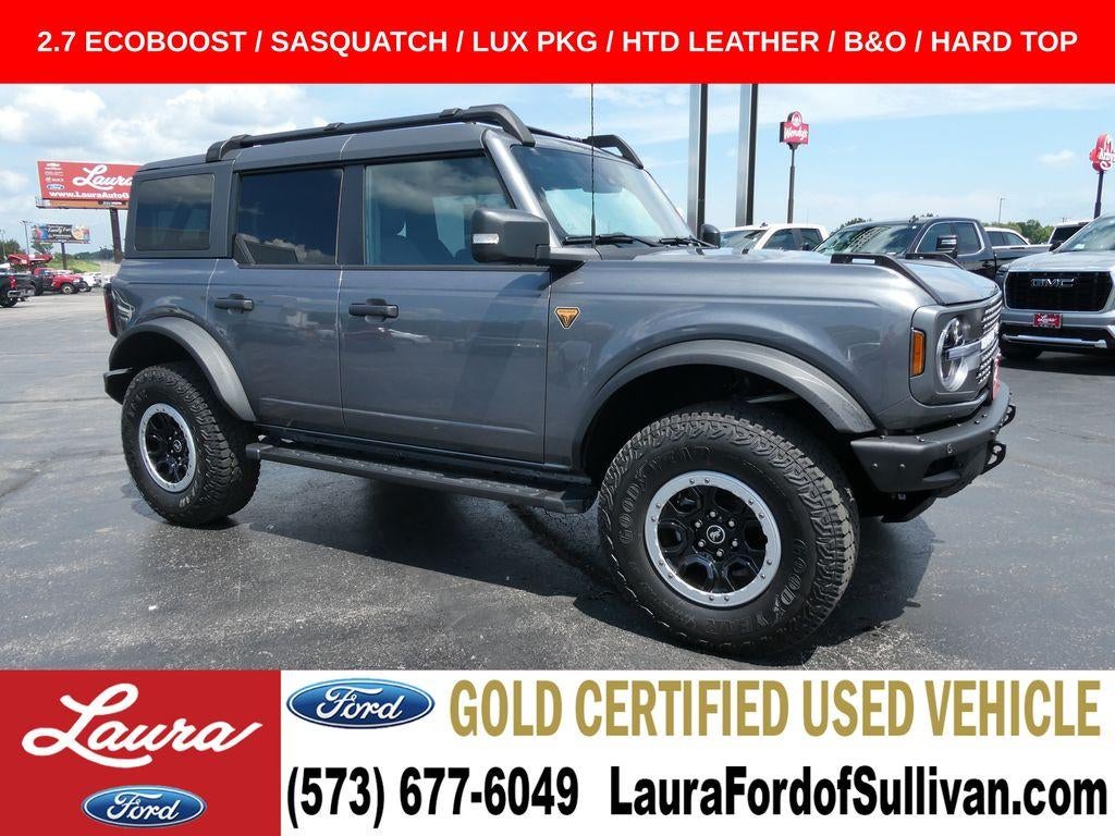 2025 Ford Bronco Badlands 4 Door Advanced 4x4 in Carbonized Gray Metallic — front three-quarter view