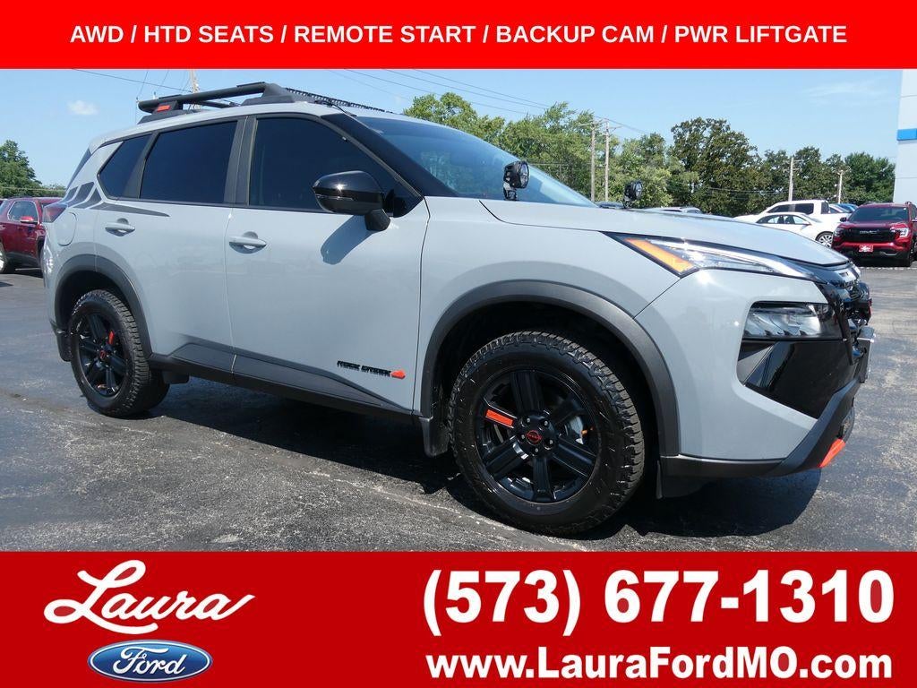 2025 Nissan Rogue AWD Rock Creek in Boulder Gray Pearl — front three-quarter view