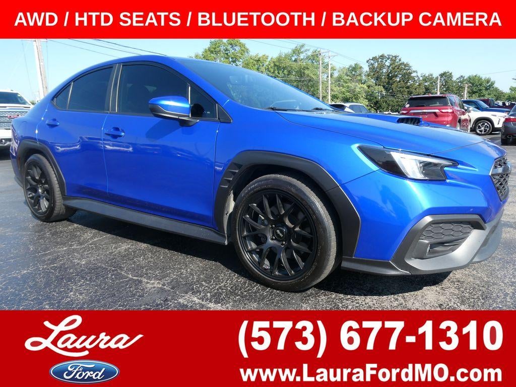 2023 Subaru WRX Premium Manual in Wr Blue Pearl — front three-quarter view
