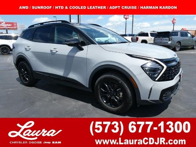 2025 Kia Sportage X-Pro Prestige in Wolf Gray/Ebony Black — front three-quarter view