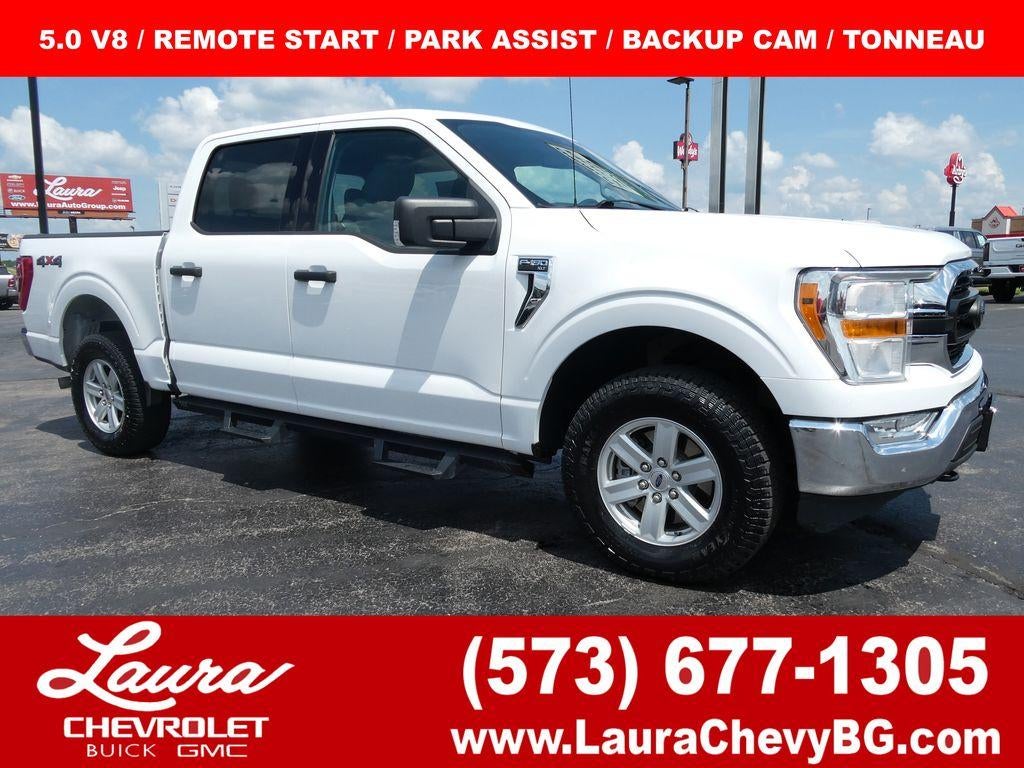 2021 Ford F-150 XLT in White — front three-quarter view