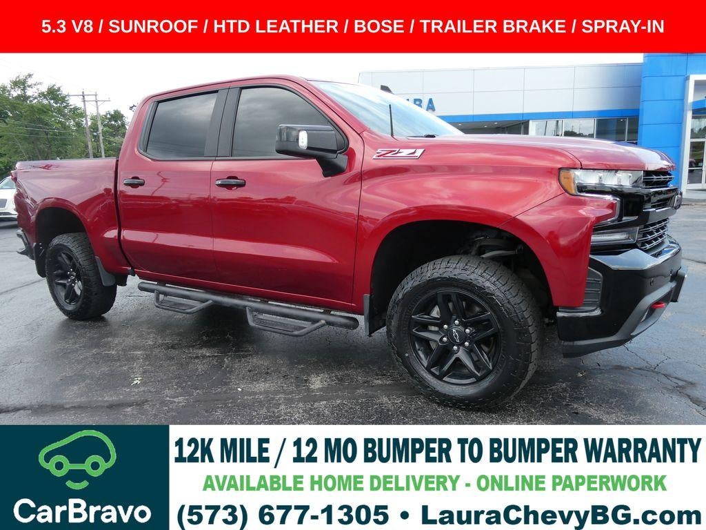 2022 Chevrolet Silverado 1500 LTD LT Trail Boss in Cherry Red Tintcoat — front three-quarter view