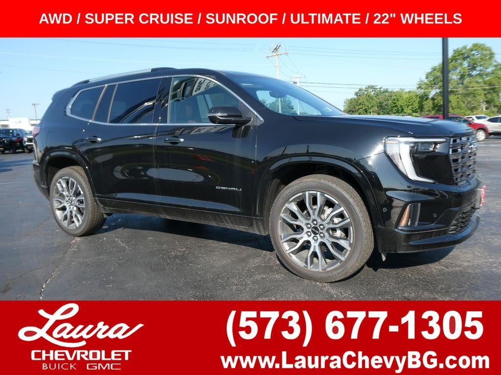 2026 GMC Acadia Denali Ultimate in Ebony Twilight Metallic — front three-quarter view