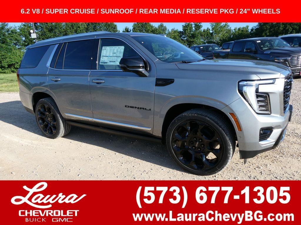 2026 GMC Yukon Denali in Sterling Metallic — front three-quarter view