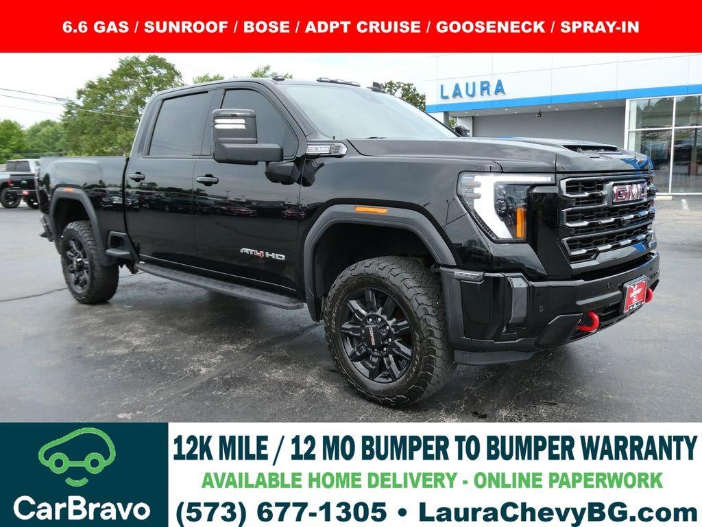 2024 GMC Sierra 2500 HD AT4 in Onyx Black — front three-quarter view