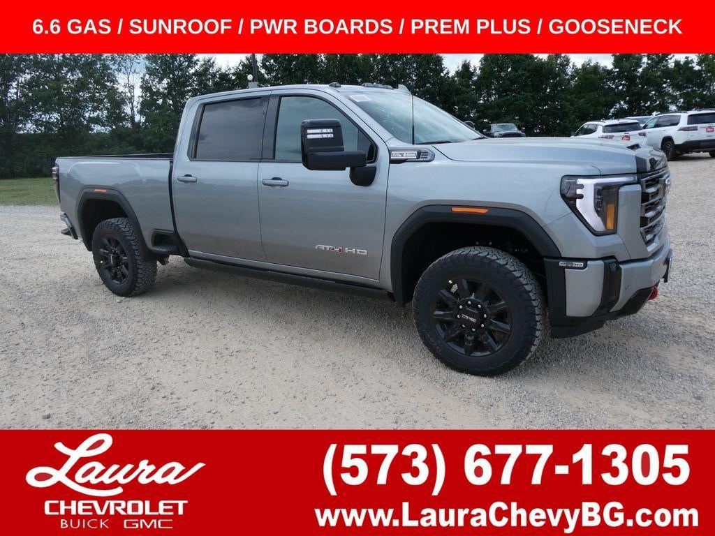 2026 GMC Sierra 2500 HD AT4 in Sterling Metallic — front three-quarter view
