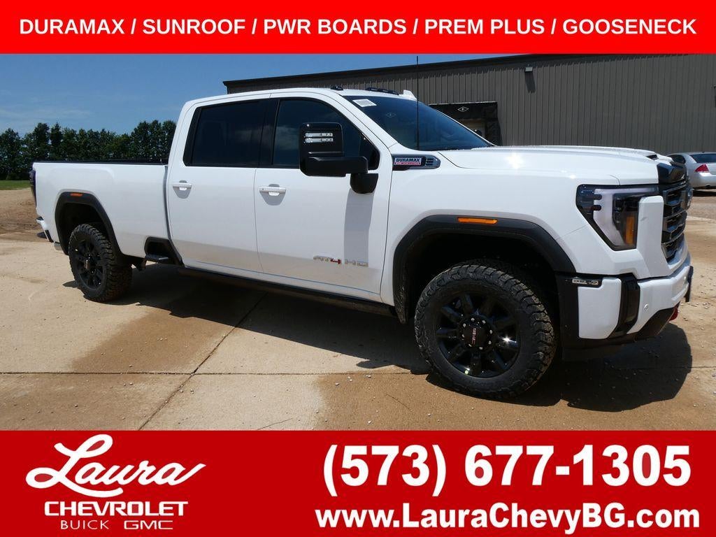 2026 GMC Sierra 3500 HD AT4 in Summit White — front three-quarter view