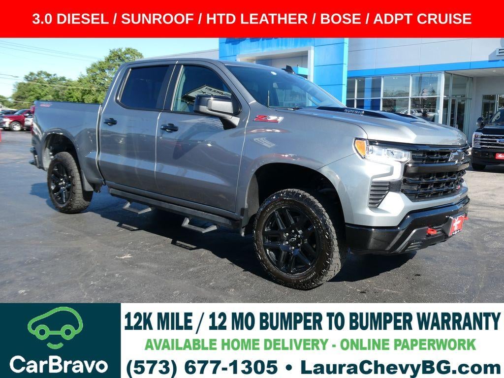 2025 Chevrolet Silverado 1500 LT Trail Boss in Sterling Gray Metallic — front three-quarter view
