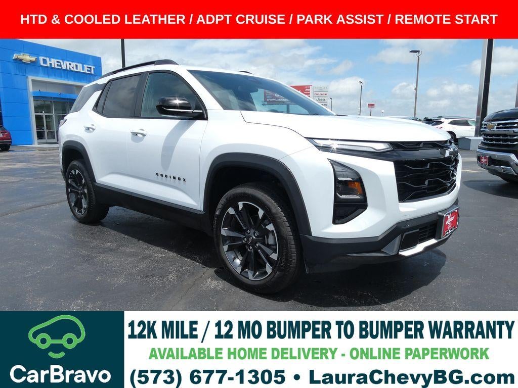 2026 Chevrolet Equinox RS in Polar White Tricoat — front three-quarter view