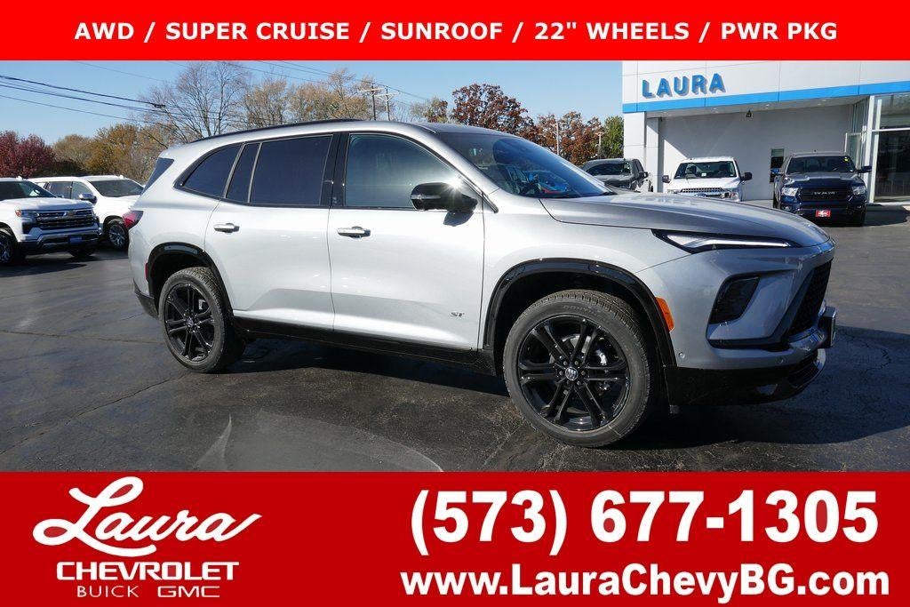 2026 Buick Enclave Sport Touring in Moonstone Gray Metallic — front three-quarter view