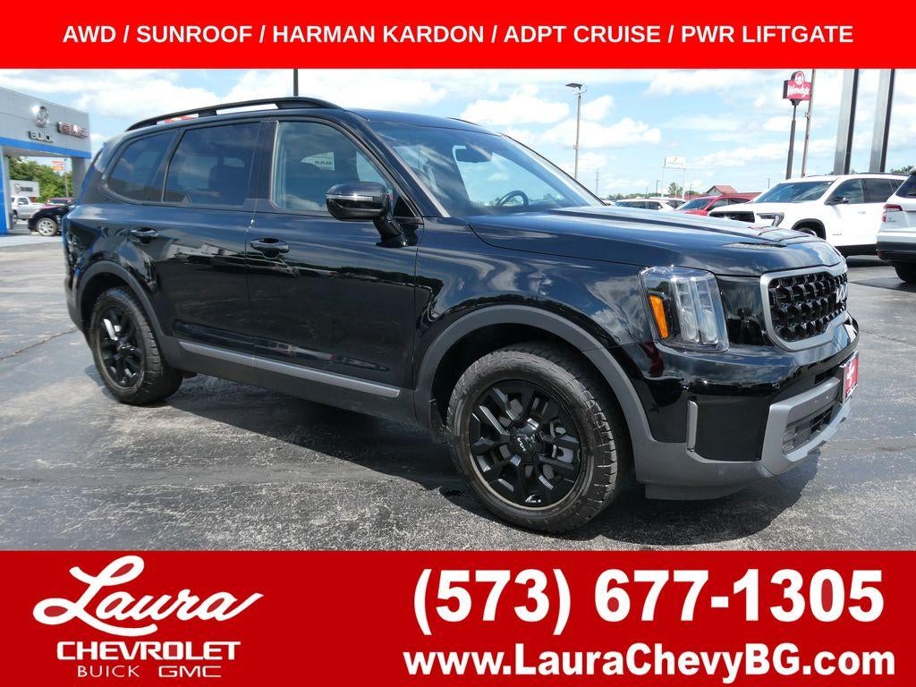 2023 Kia Telluride SX Prestige X-Pro in Black — front three-quarter view