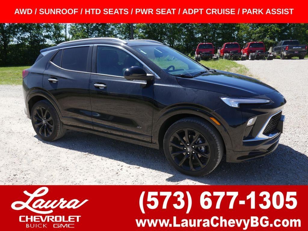 2026 Buick Encore GX Sport Touring in Ebony Twilight Metallic — front three-quarter view